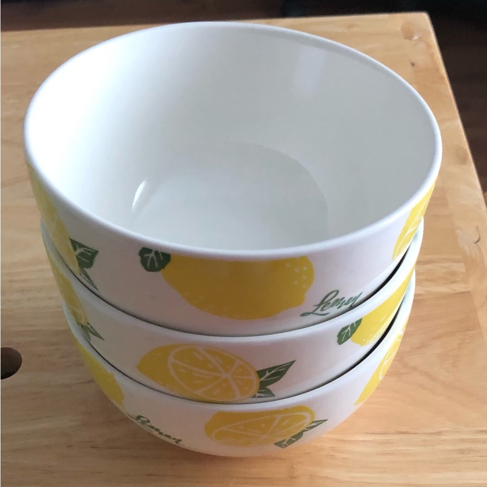 3 LEMON DESIGN BOWLS